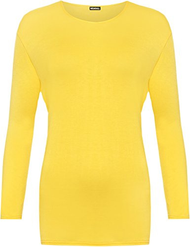 WearAll Ladies Long Sleeve T-Shirt Top Womens Plus Sizes