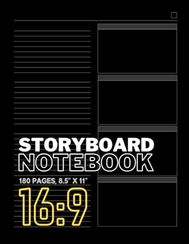 Storyboard Notebook: 16:9 Aspect Ratio | Pro Storyboard Template Book for Directors, Storyboard Artists, Animators and Film Students | 180 Pages.