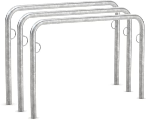 Fahrradanlehnsystem Trust 30 | 3er Pack | zum Einbetonieren | 1250mm | mit Ringösen | Fahrradständer für 2 Fahrräder | Anlehnbügel Anlehnparker Einzelständer Fahrradanlehnbügel Radständer | Dreifke®