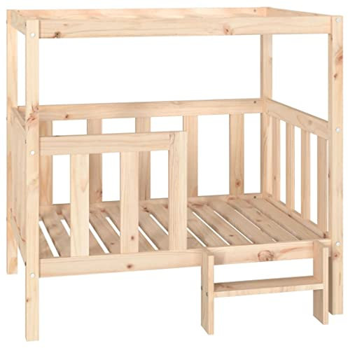 vidaXL Hundebett 105,5x83,5x100cm Massivholz Kiefer Schlafplatz Haustierbett