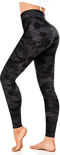 FuelMeFoot Legging de sport pour femme, taille haute, opaque, avec contrôle du ventre, coupe ajustée, confortable, élastique et doux.