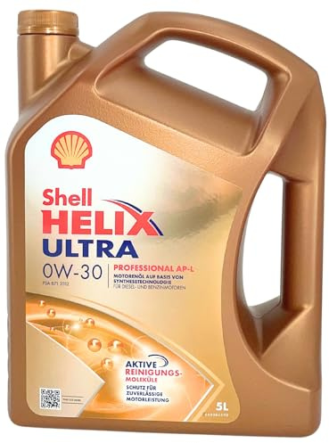 SHELL Motoröl 0W-30 Helix Motor Öl ACEA C2 Ultra Professional AP-L 5L Kompatibel mit FIAT Ducato Kastenwagen 250, 290, HYUNDAI Tucson TL, TLE, TOYOTA Yaris Schrägheck P9, OPEL Corsa F, CITROËN
