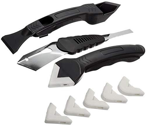 Lot de 3 grattoirs en silicone pour calfeutrage, joints, finition et nettoyage