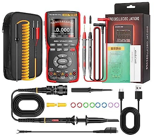 ZAANU Durable AOS02 9999 recuentos multímetro de osciloscopio Digital Profesional 2 en 1 PC Almacenamiento de Datos de Forma de Onda Tranistor True-RMS/1019