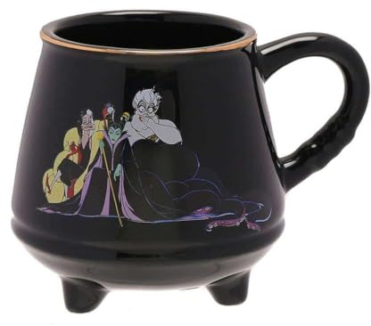 Disney Villains Tasse à café en céramique en forme de chaudron Noir – Boîte Maléifique Ursula Cruella