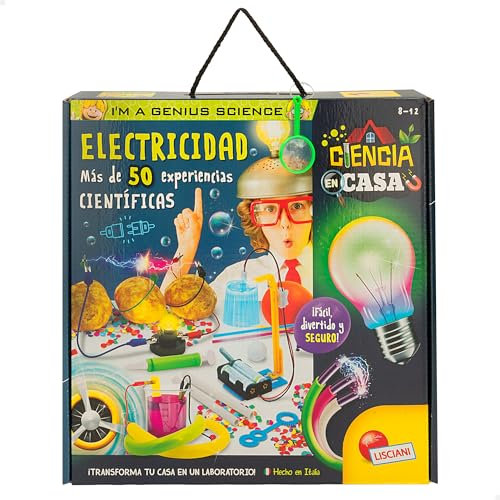 Colorbaby Lisciani - I'm A Genius, Laboratorio de Ciencias, 50 experimentos científicos, Juegos de Electricidad, Kit de Bombillas, Juguete Educativo, Ciencia en casa, Juguetes niños 8 años, 47631