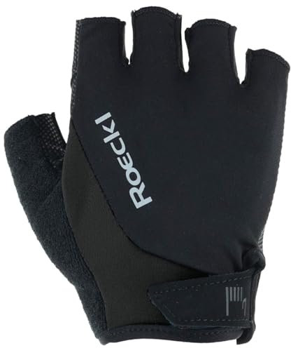 Roeckl Sports Fahrradhandschuh Basel 2, Performance Unisex Fingerhandschuh, Schwarz 7.5