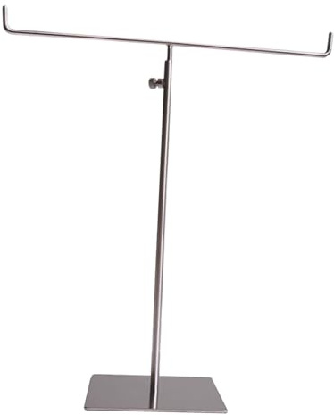F Fityle Présentoir à Bijoux en T, Support de Cintre pour écharpe, Sacs fourre-Tout, cartables, Collier, Base Stable, Hauteur réglable