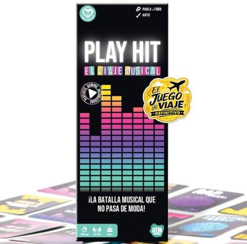 Play Hit - Juegos de Mesa para Adultos, Amigos y Familia - Ideal para Reuniones y Fiestas con Buen Tiempo - Música en Español | Juego de Viaje