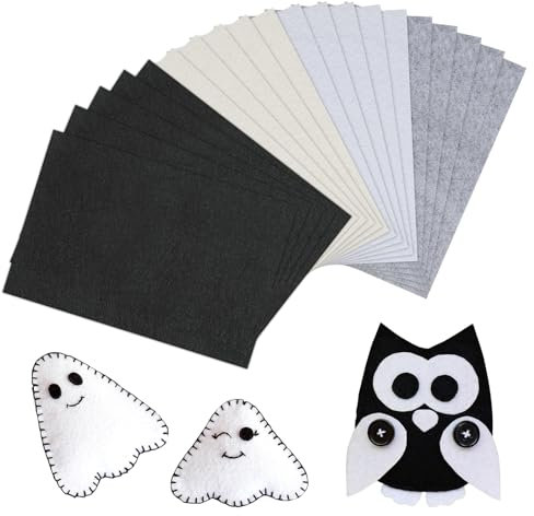 Yqhugbc 20 Stück Filz zum Basteln, Filzplatten zum DIY Basteln, Stark Filzstoff Bastelfilz, Weicher Vliesstoff Stoff, Bastelfilz zum Nähen Handwerk und Party für Kids
