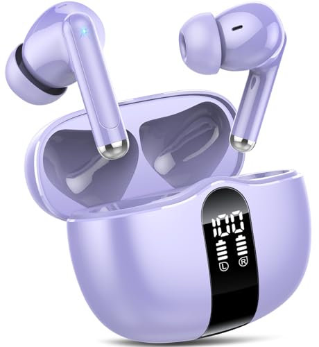 Tukio Auriculares inalámbricos Bluetooth, Auriculares para Fitness y Deporte, Auriculares fijos cómodos sobre la Piel, Auriculares in-Ear con Control táctil, 40 Horas de duración de la batería