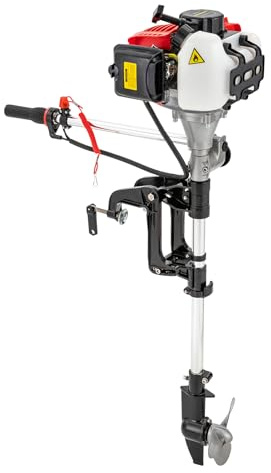 Bepritm 2.5HP 2-Stroke Outboard Motor, 6500Rpm Gasoline Outboard Engine Motor Heavy Duty Fishing Boat Engine Air Cooling CDI System for small boats under 9.8ft, Fishing Aquaculture Outdoor
