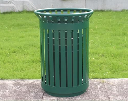 zktoermn Contenedor De Basura Comercial Para Exteriores - Contenedor De Basura Circular Para Zonas, Para Hoteles, Patios, Calles Y Plazas(Verde)
