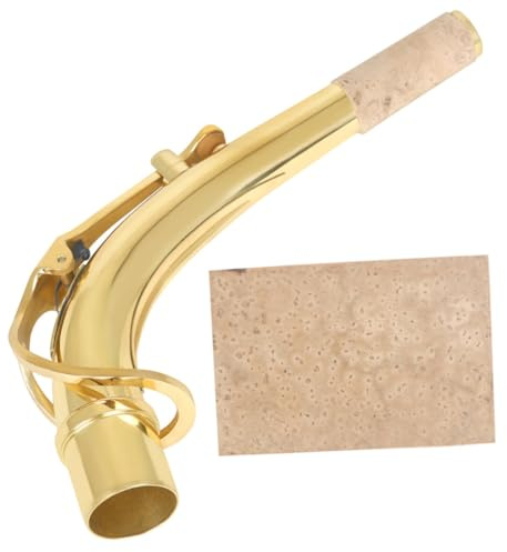 Mikinona 1 Set Sax Bend Neck Alto Tenor Saxophone Strap Saxophone Wall Mount Bocchino Sassofono Strap Sax Neck Sostituzione Sassofono Stand Sassofono Collo Sassofono Alto Sax Neck Ottone