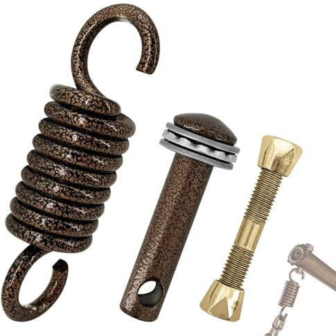 Kit de fixation pour hamac - Crochet à ressort - Kit de fixation pour fauteuil suspendu avec crochets à ressort, boulons enfichables, amortisseurs, vis, accessoires de fauteuil suspendu, pièces de