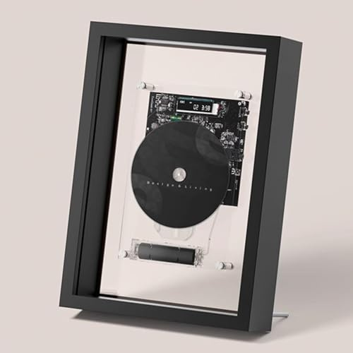 MiBoce Wall Mountable CD Player, CD Decorative Photo Frame, with Remote Control, 5.0 Bluetooth/3.5mm AUX Output, Without Speakers, for Home Gallery Office Wall Decor