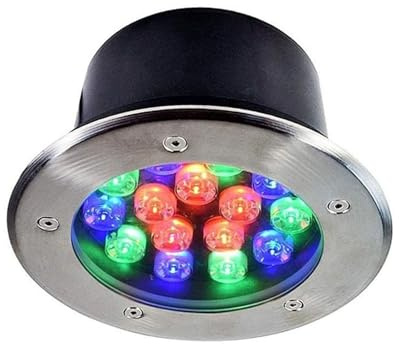 JOUFNING Lampada LED Sommergibile Per Fontana - Luci Da Giardino, Luci Da Piscina In Acciaio Inossidabile Impermeabili IP68, Luci Da Laghetto Subacquee Da Incasso 12V(Green,15 W)