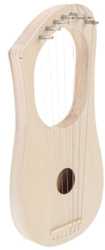Beaupretty Kit Fai da Te Arpa Lira in Legno a 7 Corde per Principianti Strumento Musicale Artigianale per Assemblaggio Semplice e Decorazione Personalizzabile per Educazione Musicale e