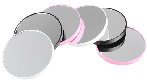 6pcs Portable Makeup Mirror Halloween 10x with Suction Cups for Travel