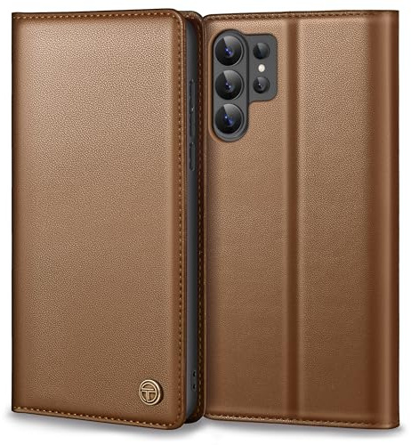 Handyhülle für Samsung Galaxy S26 Ultra Hülle, Premium Leder Schutzhülle Tasche für Samsung S26 Ultra Hülle Wallet Kartenfach Standfunktion Flip Case für Galaxy S26 Ultra Klappbar,Braun