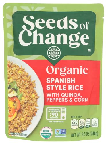PACK OF 20 - Seeds of Change Spanish Style Rice with Quinoa, Red Bell Peppers & Corn, 8.5 OZ