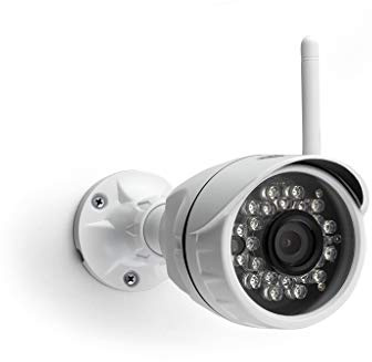 Caliber Smart Home Security Camera - IP-Kamera im Freien - Bewegungssensor - Einbau-Mikrofon und Lautsprecher - Full HD-Kamera 1080p - HWC401 - WiFi - Automatische Aufnahme - microSD - weiß