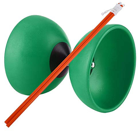 VGEBY1 Diabolo Chinesisches Yoyo Dreifachlager Diabolos Set mit Farbigen Diablolo Sticks(Grün)