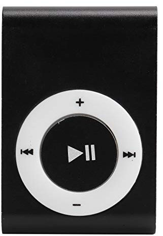 ciciglow Lettore musicale portatile, MP3, lettore multimediale di musica digitale, portatile, lettore mini mp3, con clip posteriore, con auricolari e cavo USB(nero)