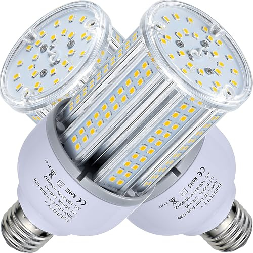 DJDTDTY Amazon High Brightness 35W LED Light Bulbs, E26 Base LED Corn Lamp, 5000 Lumen 5000K Daylight 100V~277V Corn Cob Light Bulb for Indoor Outdoo (35Watts, 2 Count (Pack of 2))