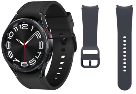 Samsung Galaxy Watch6 Classic Bluetooth, 43 mm + Correa de recambio - Smartwatch, Control de Salud, Seguimiento Deportivo, Batería de Carga Rápida, Negro (Versión Española)
