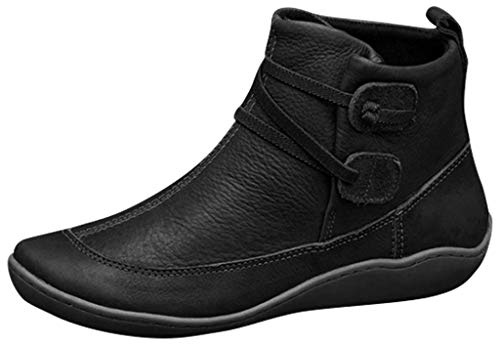 NUSGEAR 2023 Botín Militar para Mujer Botas de Nieve Zapatos para Invierno Mujer Calientes Casual Calzado PU Antideslizante Impermeables Deportivo Botines planas Moda Cálido