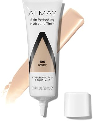 Almay Skin Perfecting Hydrating Tint Foundation, 100 Ivory, 0.94 fl oz