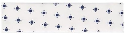 MYMERCERIE Spule 25 m Schrägband, 20 mm, Weiß / Blau
