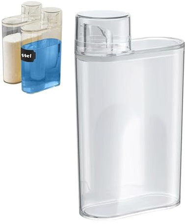 usefulbeauty 1300 Ml Luftdichter Waschmittelspender Mit Messbecher - Waschpulver Aufbewahrungsbox - Waschpulver Dosierer - BehäLter Aufbewahrungseimer Waschmittelbox | FüR WeichspüLer