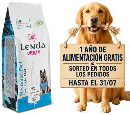 Lenda Urban Flavoured Diet 15 kg Light - Pienso para Perros Razas Grandes Bajo en Grasa - Comida para Articulaciones Fuertes con Condroprotectores Glucosamina Condroitina y Aceite de Omega 3