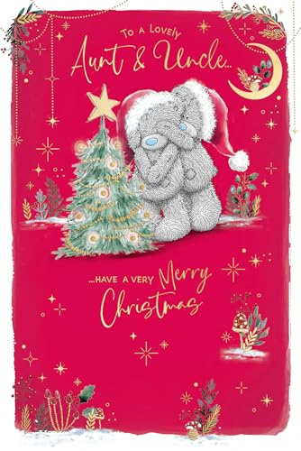 Me To You Tatty Teddy lyxigt julkort för moster och farbror 6 x 9 ins – officiell samling