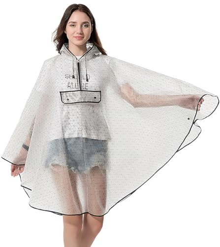Poncho de pluie, poncho de pluie réutilisable en EVA cape unisexe portable et réutilisable imperméable protection contre pour le camping
