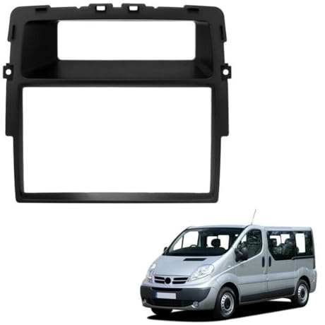 ComfyHarbor Kit de adaptador de panel de salpicadero de marco de montaje de radio doble DIN para Opel Vivaro para Renault Trafic II Soporte de instalación estéreo interior