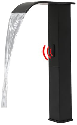 Infrarot Sensor Wasserhahn Bad,Automatisch Badarmatur,Berührungsloser Waschtischarmatur, Induktion Waschtischmischer,Armatur Waschbecken mit Sensor,Auslauf Höhe 300 mm (Schwarz,Auslauf Höhe 300 mm)