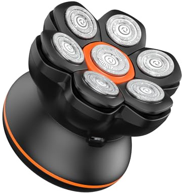 Maxgroom 7D Rasoir Tete Chauve Homme,Tondeuse Crane Chauve Sec&Huimide,IPX6 Etanche,USB-C 90 Minutes Autonomie, Rasoir Tête,Cadeau Homme Chauve (Noir)