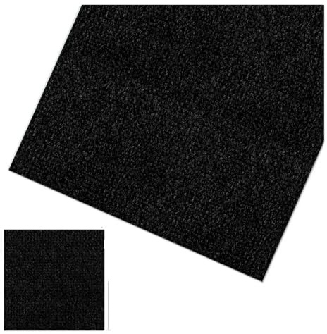 PUYUNA Teppichfliesen, Selbstklebende Teppichbodenfliesen, quadratische Teppiche for Abziehen und Aufkleben, DIY-Bodenbelag for Küche, Esszimmer, Schlafzimmer (Grau, 10 Stück)(Black,30pcs)