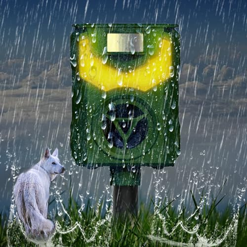 Repelente para Gatos, ultrasonidos para Animales, Solar Ahuyentador de Topos, Ahuyentador de Gatos Exterior con LED Que Destella, IP44 Impermeable, para Zorros Martas Mapaches Perros