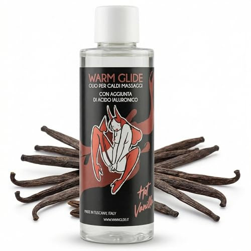 Olio Gel Lubrificante Intimo alla Vaniglia con Acido Ialuronico – Olio da Massaggio Rilassante per Rapporti Intimi e Corpo – Commestibile, 100% Naturale – 150 ml