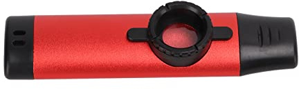 Wakects Kazoo Strumento Musicale, Metallo con Bocchino in Resina, Tono Regolabile Kazoo per Adulti, Include 5 Diaframmi per Flauto e Scatola di Immagazzinaggio (rosso)