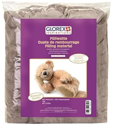 CREATIV DISCOUNT Bastel-Füllwatte, Stopfwatte, beige (1000 Gramm)