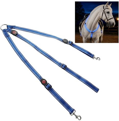 Collar de Caballo LED Ajustable Luminous Horse Frontal Correa de Pecho de Alta Visibilidad para equitación