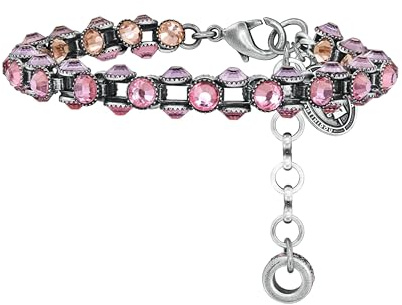 Konplott Armband Neon Lights Gliederarmband Kristallglas Pink Silber