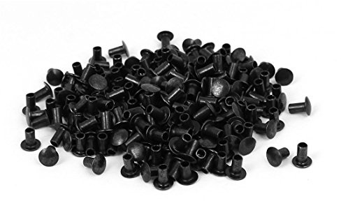 Aexit Photo Frame Quality Parts Backboard Metal Hollow Rivet Fastener Black 6mmx6mm 200pcs Model:94as456qo455