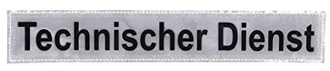 Rückenschild Technischer Dienst - 30 x 5cm - weiß