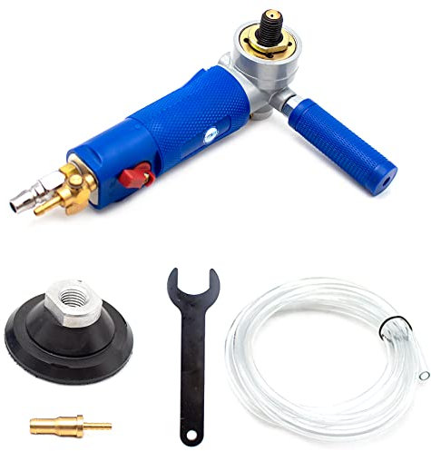 Jieotwice Moulin à Eau Pneumatique à Injection D'eau, Ponceuse à Eau Pneumatique Professionnelle, Machine de Polissage Humide Pneumatique
